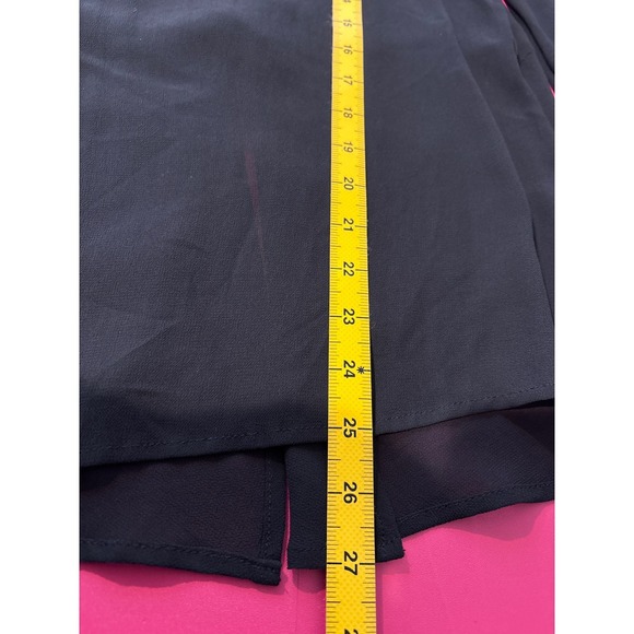 Zara Womens Black Sheer Chiffon Twist Back Blouse Top Sz M Chic Party Layer - Picture 7 of 8